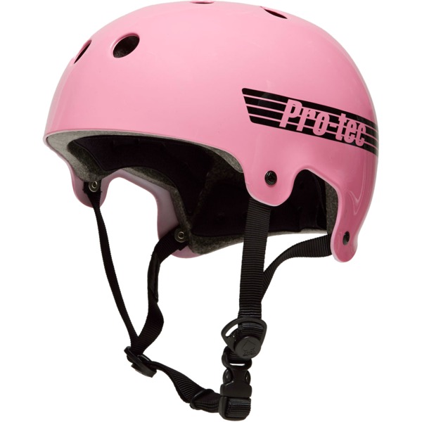 ProTec Skateboard Pads Classic Old School Gloss Pink Skate Helmet - Large / 22.8" - 23.6"