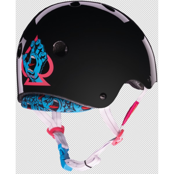 ProTec Skateboard Pads Low Pro Santa Cruz Black Skate Helmet - (Certified) - Large / X-Large 22.44" - 23.62"