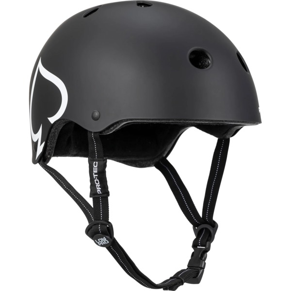 ProTec Skateboard Pads Low Pro Matte Black Skate Helmet - (Certified) - XL/XXL 23.5" - 24.5"