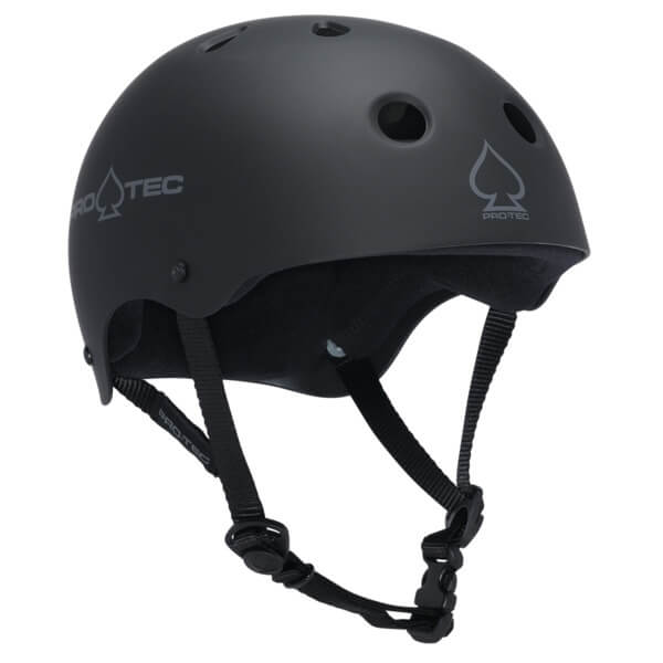 ProTec Skateboard Pads Classic Rubber Black Skate Helmet - (Certified) - Small / 21.3" - 22"