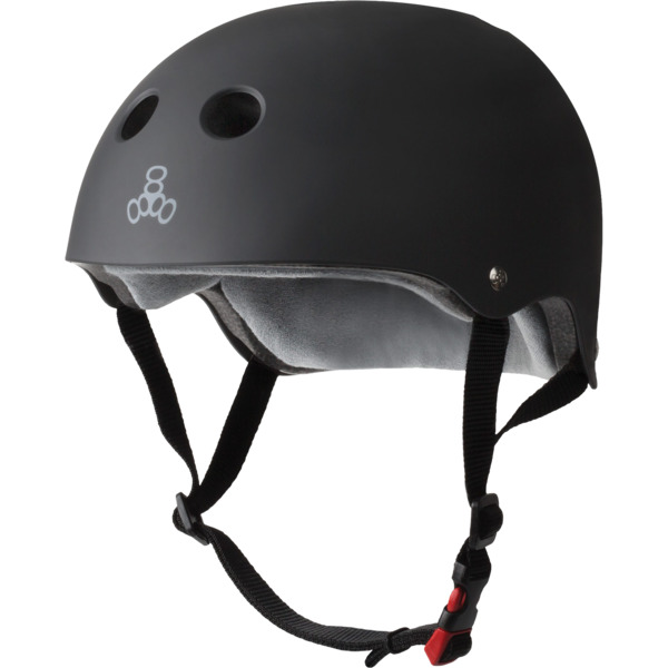 Triple 8 Skateboard Pads Sweatsaver Black Rubber Skate Helmet CPSC Certified - (Certified) - XS/S 20" - 21.25"