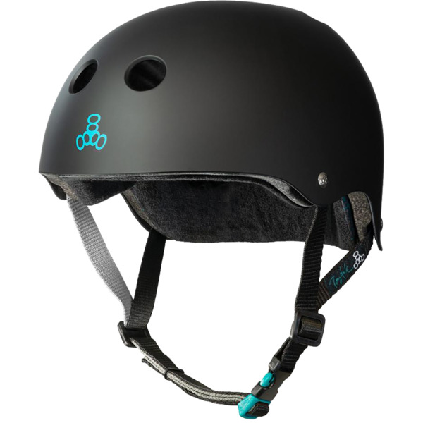 Triple 8 Skateboard Pads Tony Hawk Sweatsaver Matte Black Skate Helmet CPSC Certified - (Certified) - L/XL 22.5" - 23.5"