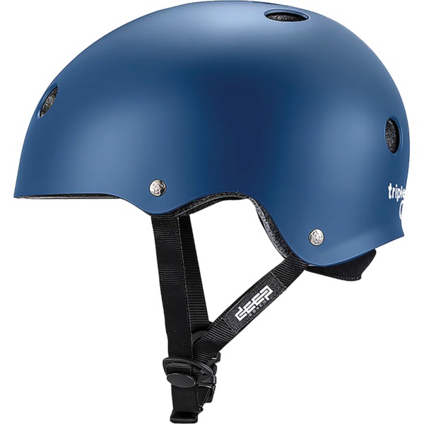 Triple 8 Skateboard Pads Deep Cover Matte Navy Skate Helmet CPSC Certified - XS/S 20" - 21.25"