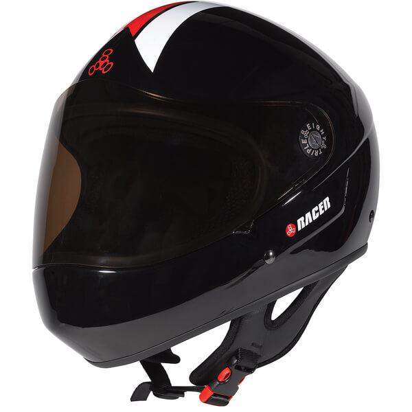 Triple 8 Downhill Racer Helmet Rubber with EPS Liner Longboard Skate Free Post 