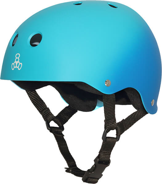 Triple 8 Skateboard Pads Fade Rubber Blue / Turquoise Skate Helmet - Large / 22.1" - 22.9"