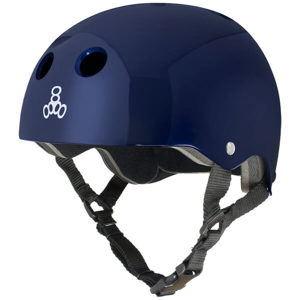 Triple 8 Skateboard Pads Standard Metallic Blue Skate Helmet - Youth 19.25" - 22"
