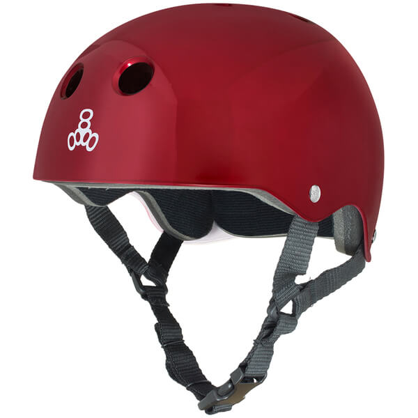 Triple 8 Standard Metallic Red Skate Helmet - Small / 20.6" - 21.3"