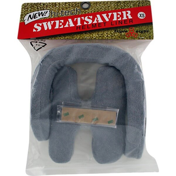 Triple 8 Skateboard Pads Sweatsaver Grey Skateboard Helmet Liners - Medium / 21.4" - 22"