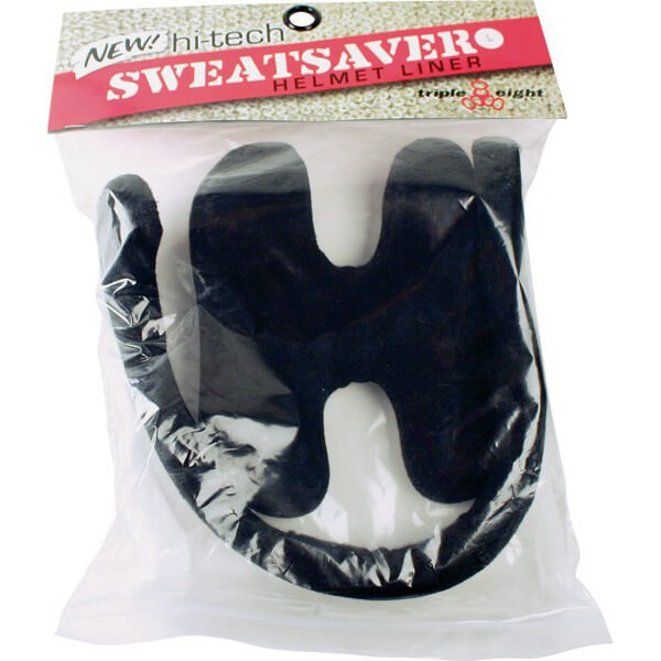 Triple 8 Skateboard Pads Sweatsaver Black Skate Helmet - Large / 22.1" - 22.9"