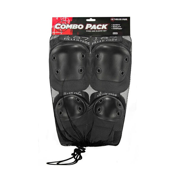 187 Killer Pads Combo Pack Black Knee & Elbow Pad Set - Large / X-Large