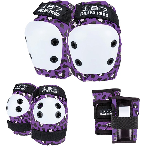 187 Killer Pads Pre-K Six Pack Staab Purple Knee, Elbow, Wrist Set - Pre-K