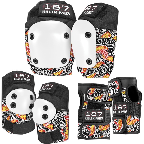 187 Killer Pads Junior Six Pack Hot Wheels Knee, Elbow, & Wrist Pad Set - Junior