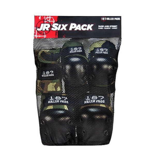 187 Killer Pads Jr. Six Pack Camo Knee, Elbow, & Wrist Pad Set - Junior