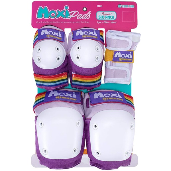 187 Killer Pads Adult Six Pack Moxi Lavender Knee, Elbow, & Wrist Pad Set - X-Large