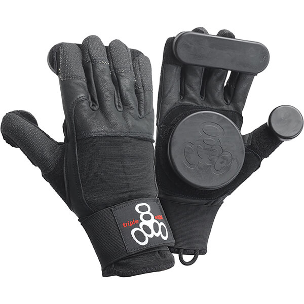 Triple 8 Skateboard Pads Sliders Longboard Black Slide Gloves - Small