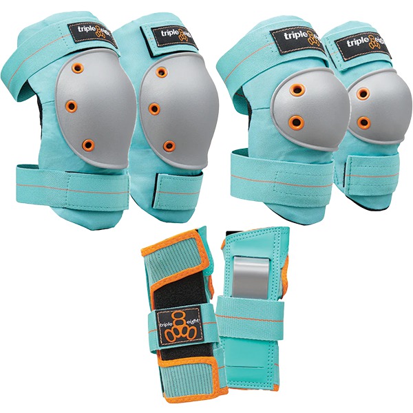 Triple 8 Skateboard Pads Saver Series 3-Pack Mint Knee, Elbow, & Wrist Pad Set - Medium Triple 8 Skateboard Pads Saver Series 3-Pack Mint Knee, Elbow, & Wrist Pad Set - Medium
