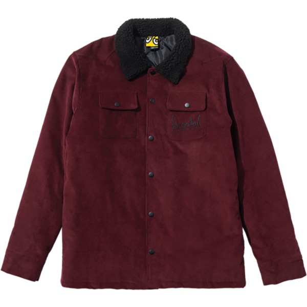 Krooked Skateboards Skript Burgundy Men's Jacket - Medium