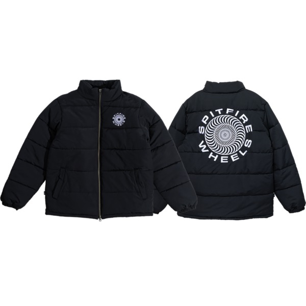 Spitfire Wheels Classic 87 Swirl Black / White Puff Jacket - X-Large