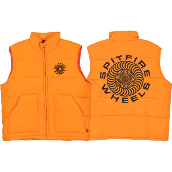 Spitfire Wheels Classic '87 Swirl Puff Vest in Orange / Black