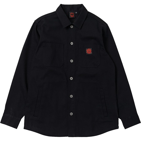 Spitfire Wheels Classic 87 Swirl Black Shirt Jacket - Large