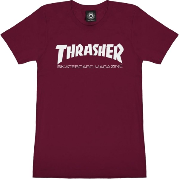 Thrasher Magazine Mag Logo Women's T-Shirt in Maroon
