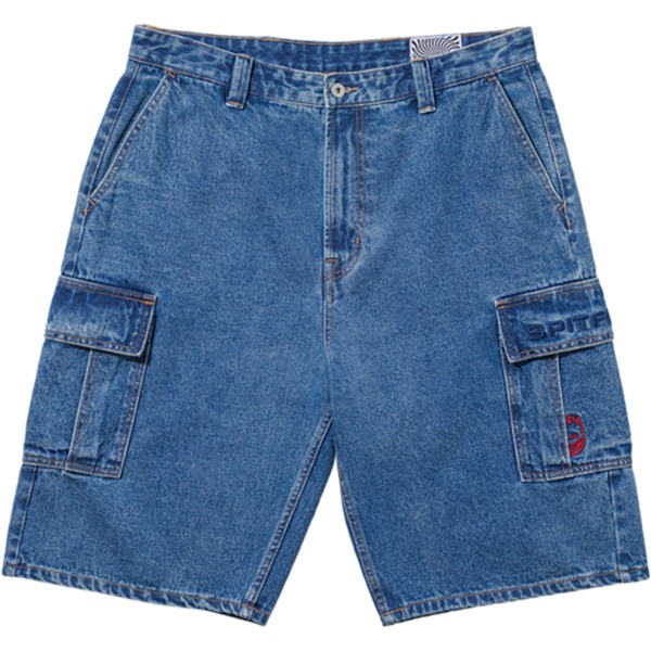 Spitfire Wheels Classic 87 Denim Cargo Light Stone Wash Men's Shorts - X-Large