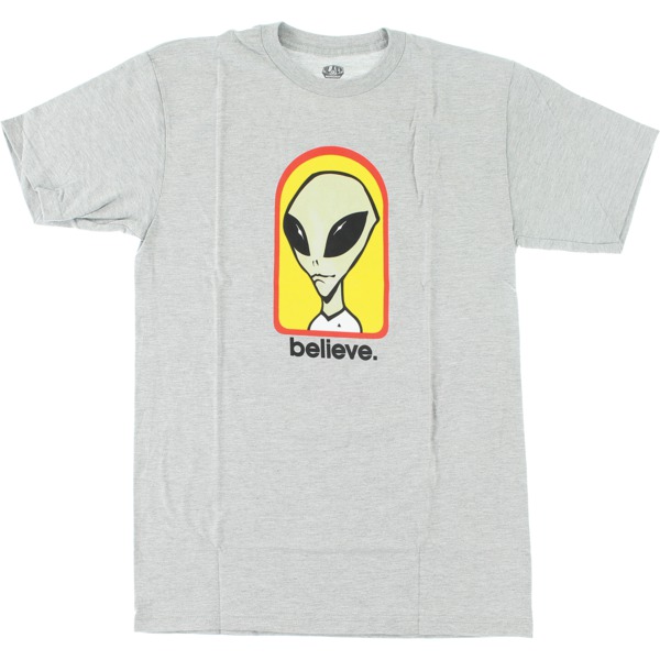 Alien Workshop Skateboards Believe Men's Short Sleeve T-Shirt in Green / Yellow / Red