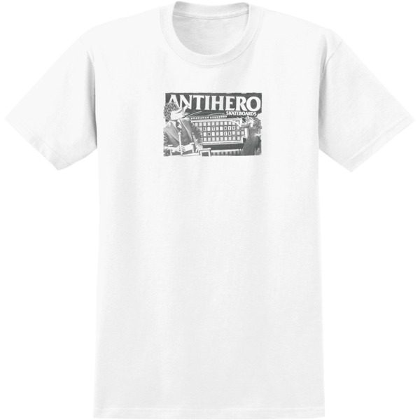 Anti Hero Skateboards Wheel of Anti Hero White Men's Short Sleeve T-Shirt - Small