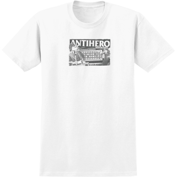 Anti Hero Skateboards Wheel of Anti Hero Men's Short Sleeve T-Shirt in White