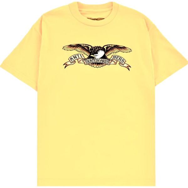 Anti Hero Skateboards Eagle Men's Short Sleeve T-Shirt in Cornsilk Yellow / Black