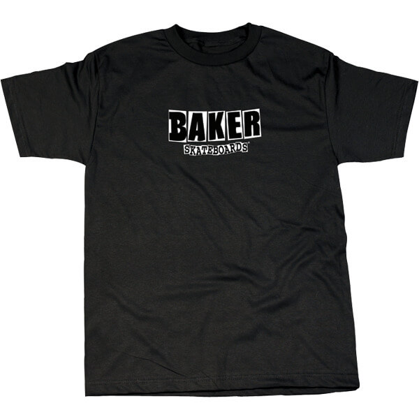 Baker Skateboards Brand Logo Black / White Men's Short Sleeve T-Shirt - X-Large