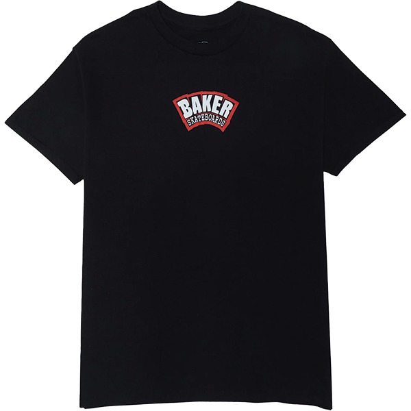 Baker Skateboards Arch Logo Black / Red Men's Short Sleeve T-Shirt - X-Large