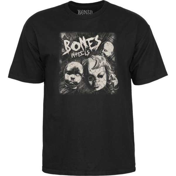 Bones Wheels Dollhouse Men's Short Sleeve T-Shirt in Black