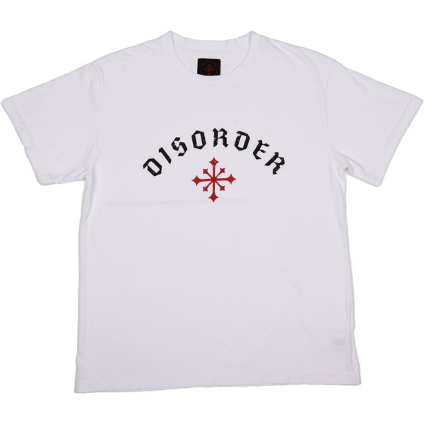 Disorder Skateboards Arch Logo Optic White Men's Short Sleeve T-Shirt - Large