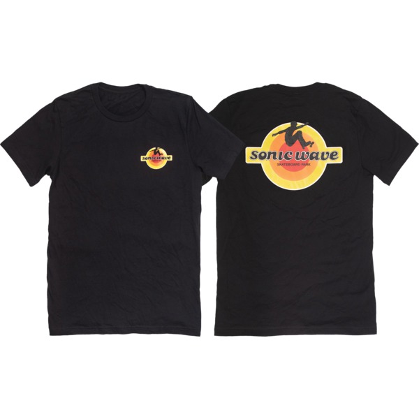 45RPM Vintage Skateboard Apparel Sonic Wave Black Men's Short Sleeve T-Shirt - Small