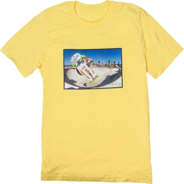 45RPM Vintage Skateboard Apparel Tom (Wally) Inouye Yellow Men's Short Sleeve T-Shirt - Small