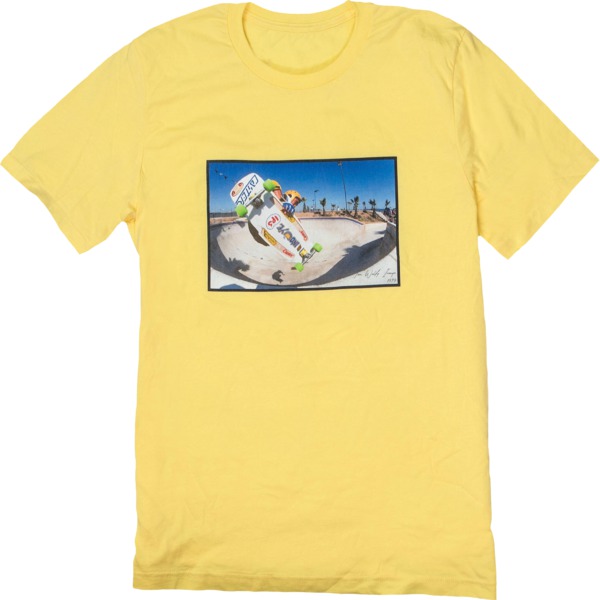 45RPM Vintage Skateboard Apparel Tom (Wally) Inouye Yellow Men's Short Sleeve T-Shirt - Large