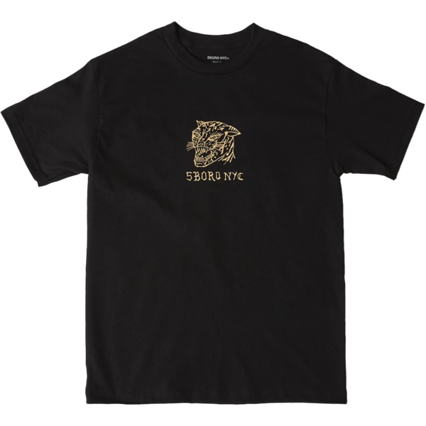 5Boro NYC Skateboards Demon Cat Black / Peach Men's Short Sleeve T-Shirt - X-Large