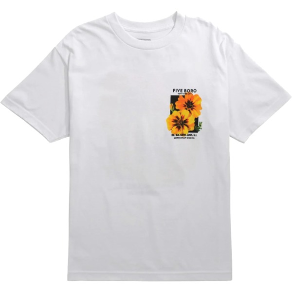 5Boro NYC Skateboards Yellow Flower Men's Short Sleeve T-Shirt