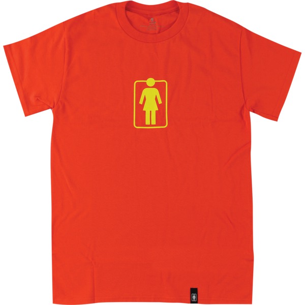 Girl Skateboards Heritage Unboxed Orange Men's Short Sleeve T-Shirt - Medium