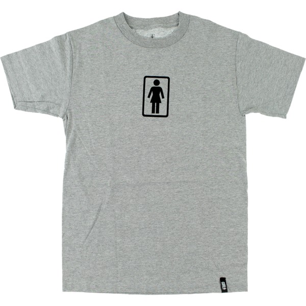 Girl Skateboards OG Heather Grey / Black Men's Short Sleeve T-Shirt - Large