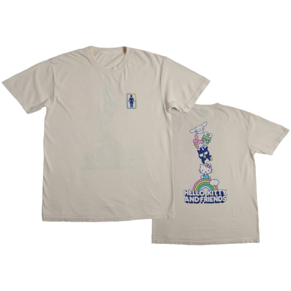 Girl Skateboards Rainbow Stacked Cream Men's Short Sleeve T-Shirt - Small Girl Skateboards Rainbow Stacked Cream Men's Short Sleeve T-Shirt - Small
