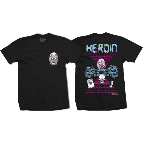 Heroin Skateboards Junkyard Men's Short Sleeve T-Shirt in Black