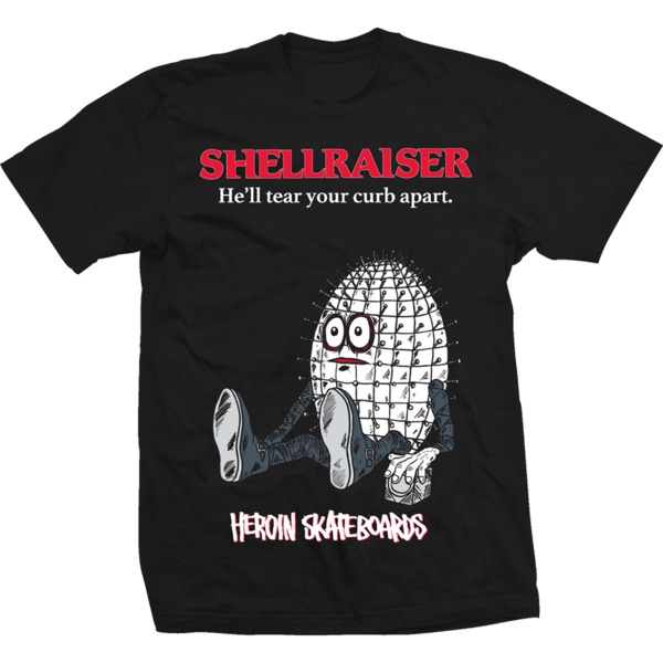 Heroin Skateboards Shellraiser Men's Short Sleeve T-Shirt in Black