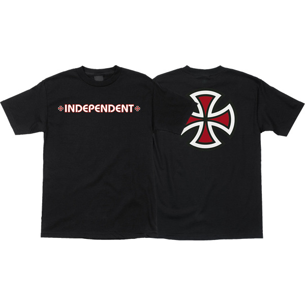 Independent Truck Company Bar/Cross Black Men's Short Sleeve T-Shirt - Medium