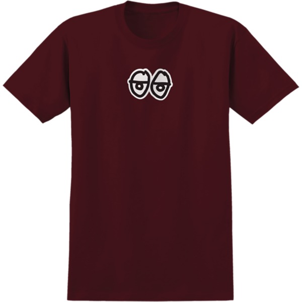 Krooked Skateboards Eyes Large Burgundy / Black / White Men's Short Sleeve T-Shirt - Large