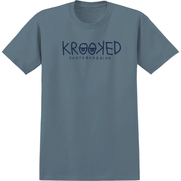 Krooked Skateboards Krooked Eyes Indigo / Navy Men's Short Sleeve T-Shirt - Small