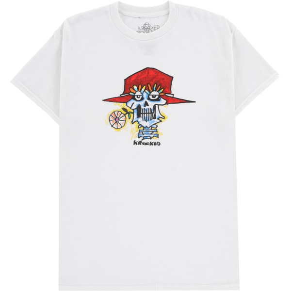 Krooked Skateboards Muerte White Men's Short Sleeve T-Shirt - Small