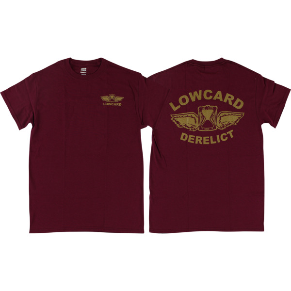 Lowcard Mag Derelict Burgundy Men's Short Sleeve T-Shirt - Small