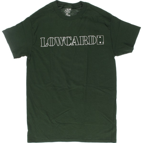 Lowcard Mag Standard Outline Forest Green / White Men's Short Sleeve T-Shirt - Medium